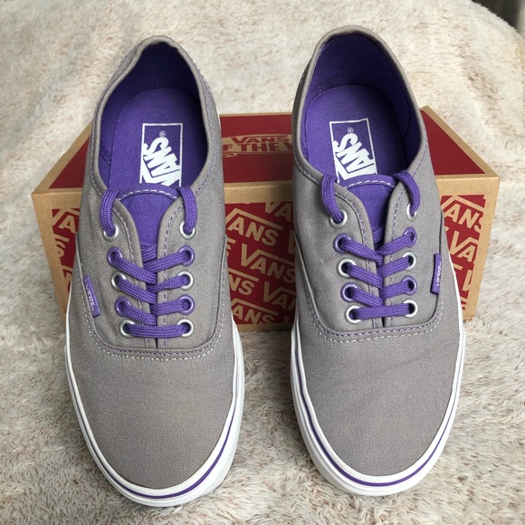 grey and purple vans